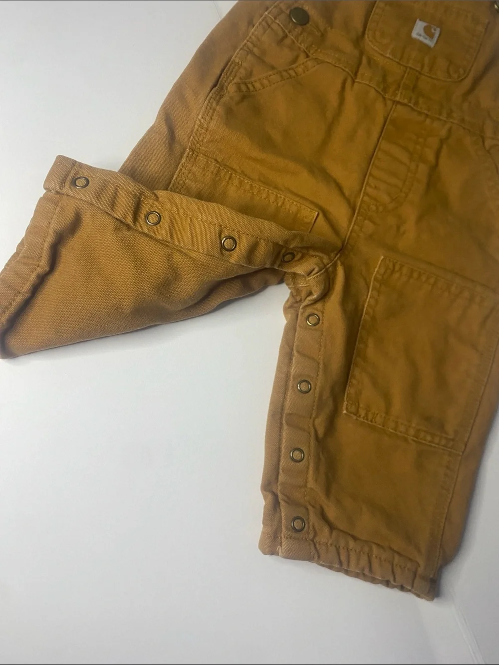 Carhartt Kids' Tan Canvas Overalls